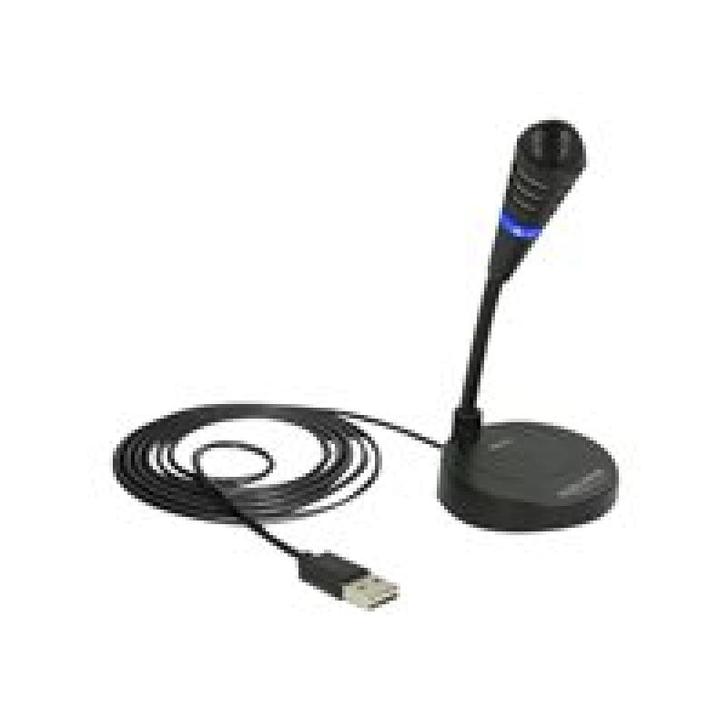 DELOCK USB Mikrofon mit Standfuß und Touch-Mute