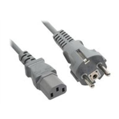 INLINE Netzkabel Schuko gerade auf Kaltgerätestecker 1,5m grau