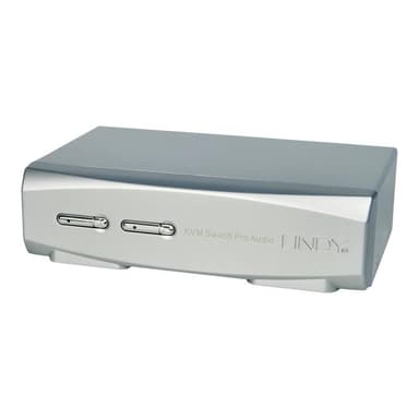 LINDY KVM Switch 2 Port Displayport 1.2 USB 2.0  Audio Switch Pro