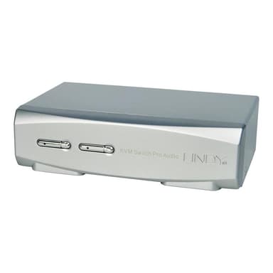 LINDY KVM Switch 2 Port Displayport 1.2 USB 2.0  Audio Switch Pro
