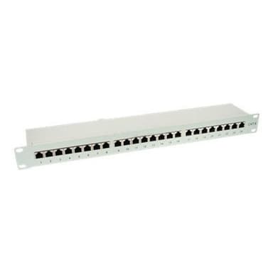 INLINE Patchfeld Cat. 6, 24-fach, 19″, beige