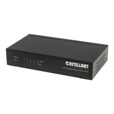 INTELLINET PoE+ Switch 5-Port Gigabit Ethernet 60W Desktop