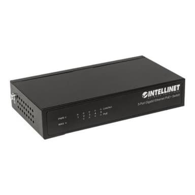 INTELLINET PoE+ Switch 5-Port Gigabit Ethernet 60W Desktop