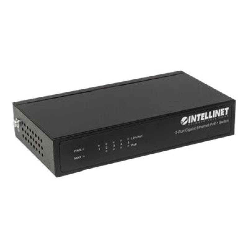 INTELLINET PoE+ Switch 5-Port Gigabit Ethernet 60W Desktop