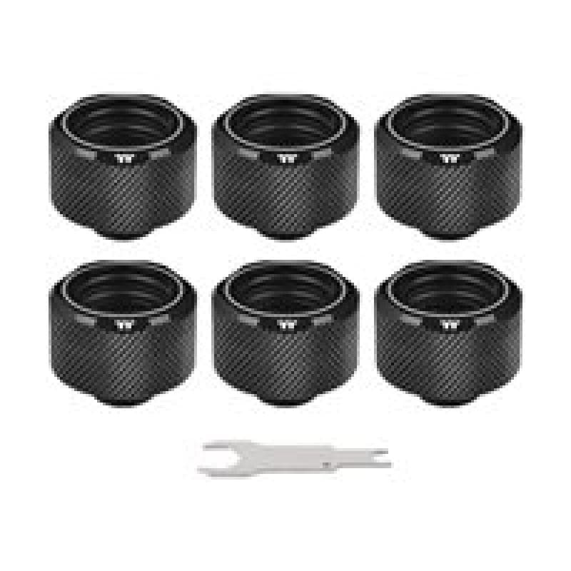 THERMALTAKE Pacific C-Pro G1/4 PETG 16mm OD 6 Pack - Black