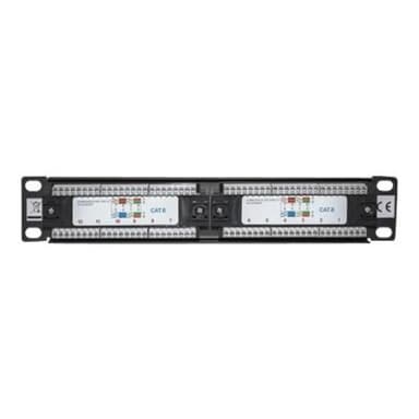 INTELLINET 10″ Patchpanel 1HE 12-Port Cat6 UTP schwarz