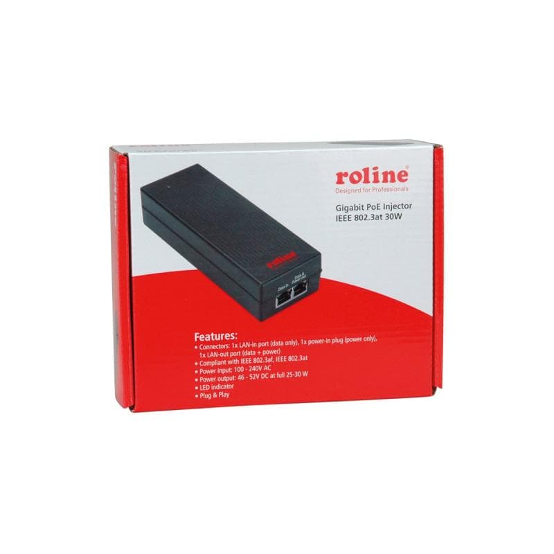 ROLINE Gigabit PoE Injektor 802.3at 30W