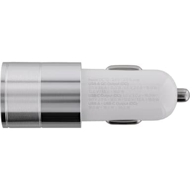 INLINE USB KFZ Ladegerät Stromadapter Quick Charge 3.0, 12/24VDC zu 5V DC/3A, USB-A + USB Typ-C