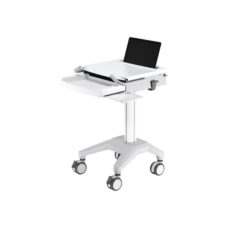 NEOMOUNTS Mobile Laptop Cart incl. keyboard & mouse drawer 25,4-55,9cm 10-22″ Creme