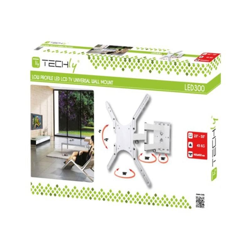 TECHLY Wandhalterung LCD TV LED 23″-55″ Ultra Slim weiß
