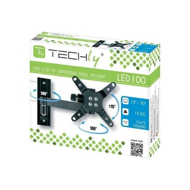 TECHLY Wandhalterung für LCD 13″-30″ neigbar 2 Gelenke, kurz