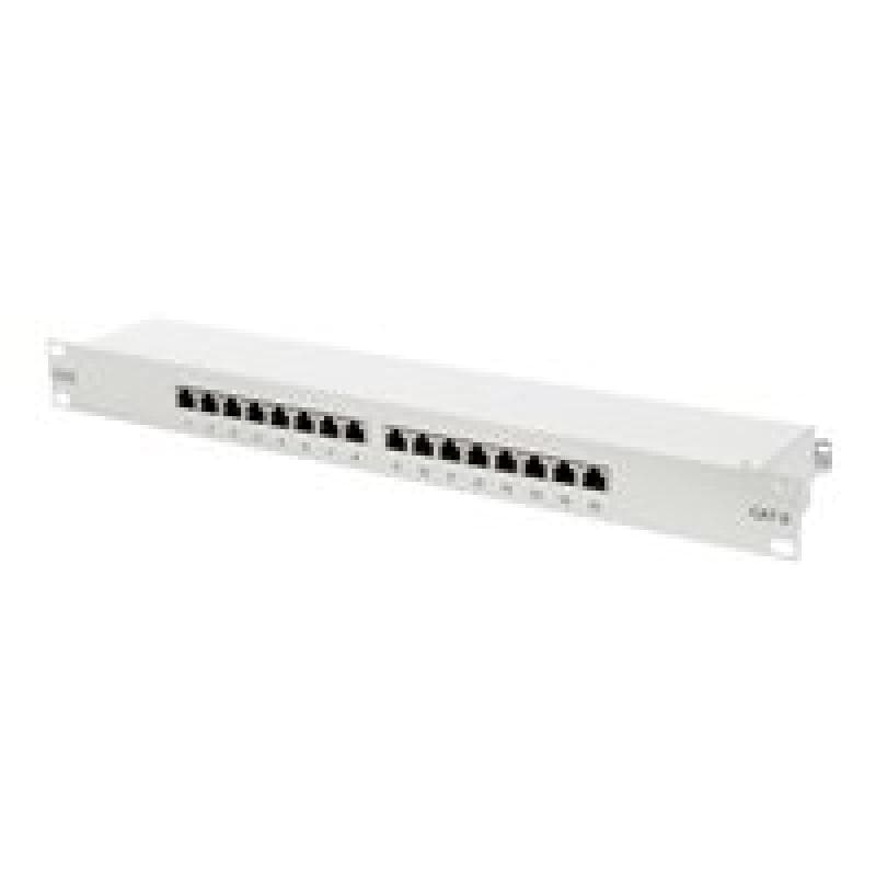 DIGITUS Patchpanel 1HE 16-Port Cat6 geschirmt schwarz
