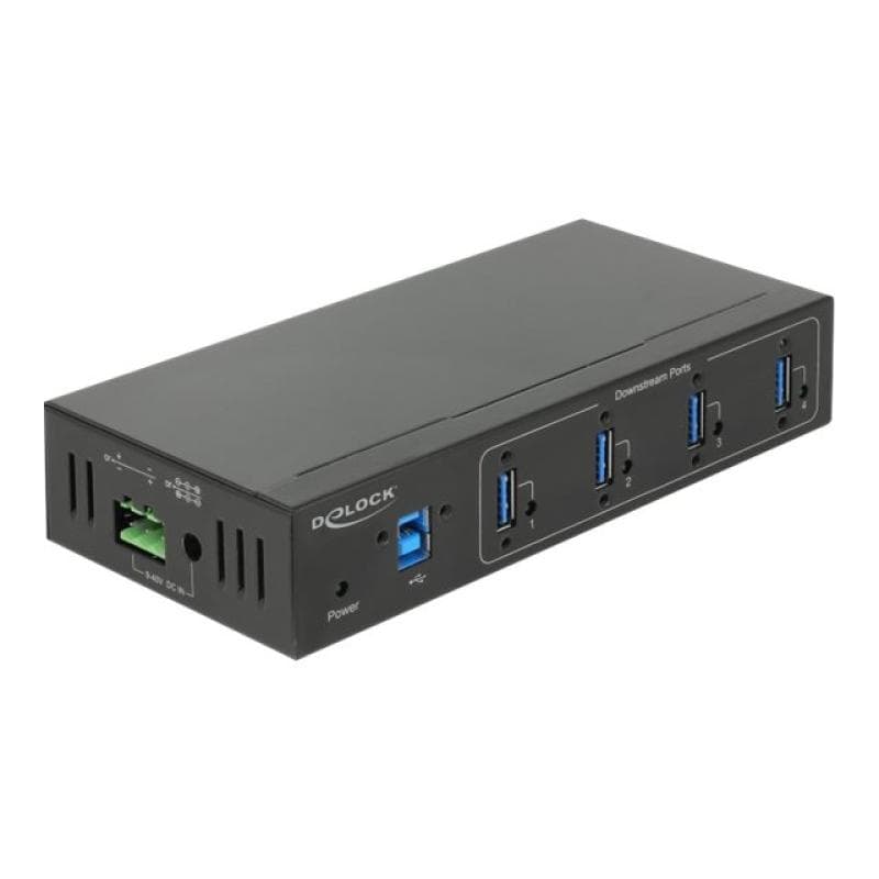 DELOCK Externer Industrie Hub 4 x USB 3.0 Typ-A