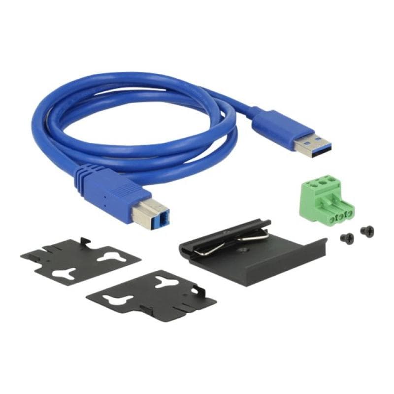 DELOCK Externer Industrie Hub 4 x USB 3.0 Typ-A