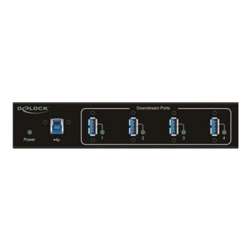 DELOCK Externer Industrie Hub 4 x USB 3.0 Typ-A
