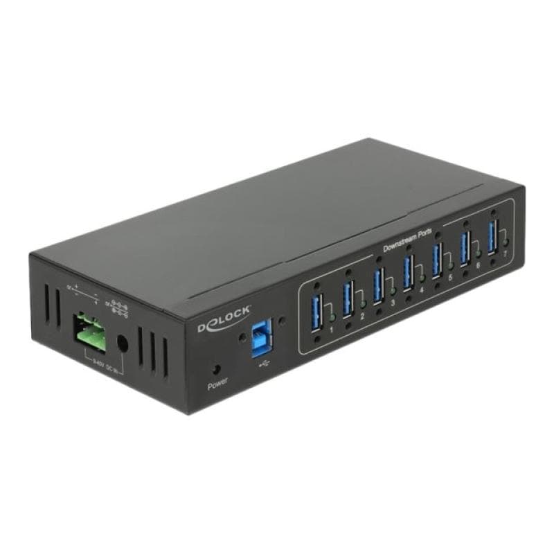 DELOCK Externer Industrie Hub 7 x USB 3.0 Typ-A