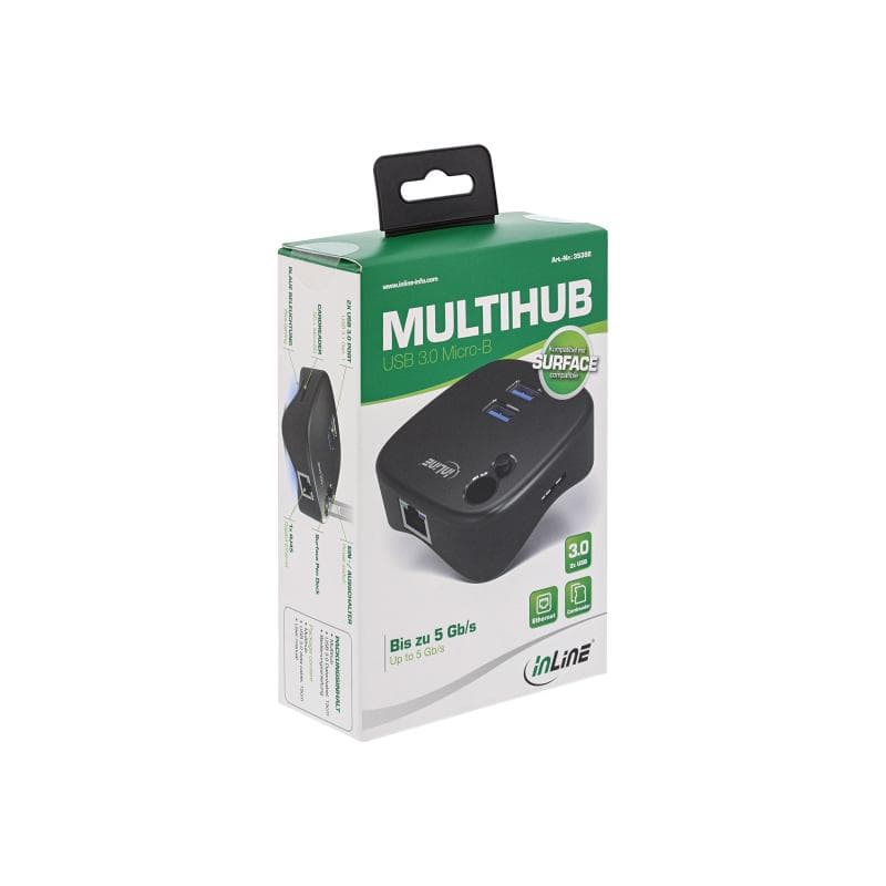 INLINE USB 3.0 Multihub schwarz