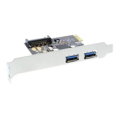 INLINE Schnittstellenkarte 2x USB 3.0 PCIe mit SATA Strom inkl. Low-Profile Slotblech