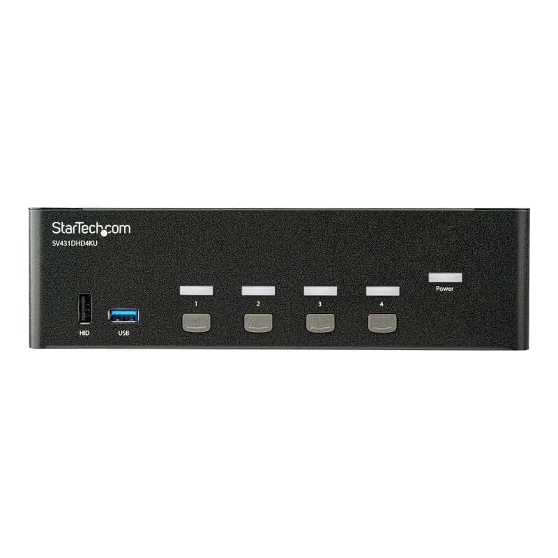 STARTECH.COM KVM Switch HDMI 4 Port - 4K 30 Hz - KVM Extender für HDMI