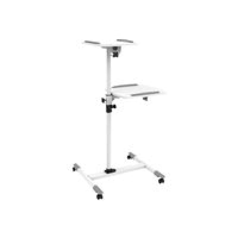 TECHLY Flexible Univ. Trolleys f. Notebook/Beamer, 85-110cm