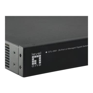 LEVEL ONE LEVELONE GTL-2661 26-Port-L2-Managed-Gigabit Ethernet-Switch 2 x 10GbE SFP +
