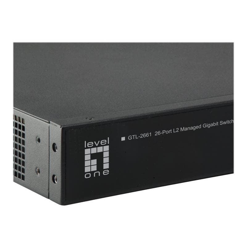 LEVEL ONE LEVELONE GTL-2661 26-Port-L2-Managed-Gigabit Ethernet-Switch 2 x 10GbE SFP +