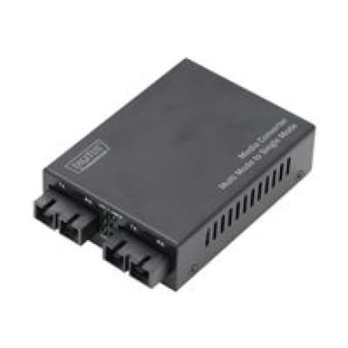 DIGITUS Fast Ethernet Multimode auf Singlemode Medien Konverter SC auf SC Wellenlänge 1310nm