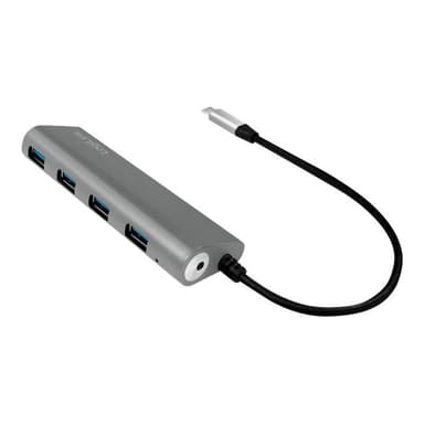 LOGILINK USB 3.1 HUB 4-port Type-C Aluminium grau