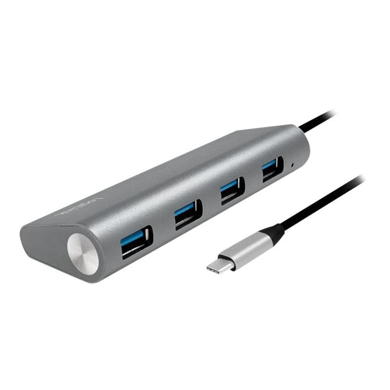 LOGILINK USB 3.1 HUB 4-port Type-C Aluminium grau
