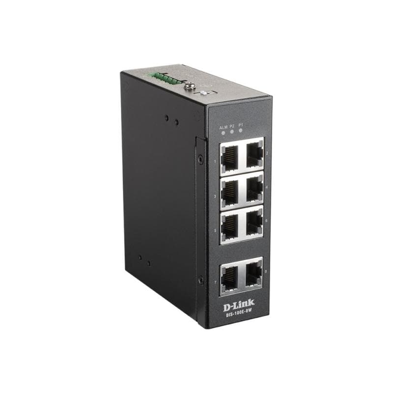 D-LINK 8-Port Unmanaged Layer2 Fast Ethernet Industrial Switch