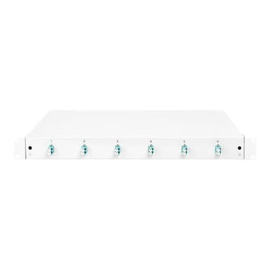 DIGITUS Fiber Optic ausziehbare Spleissbox 1 HE bestückt 6x LC duplex inkl. M 25 Schraube