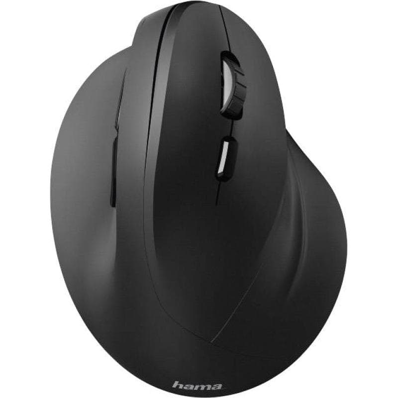 HAMA Vertikale, ergonomische Funkmaus EMW-500, 6 Tasten, Schwarz
