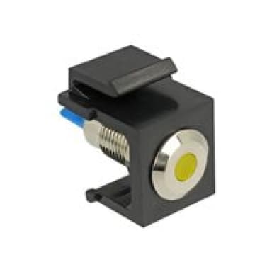 DELOCK Keystone LED Gelb 6 V flach bk