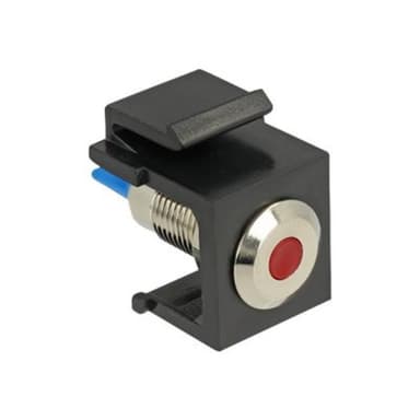 DELOCK Keystone LED Rot 6 V flach bk
