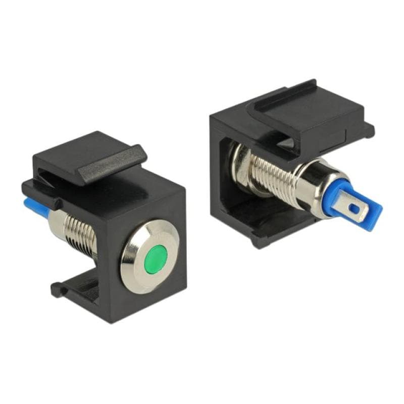 DELOCK Keystone LED Grün 6 V flach bk