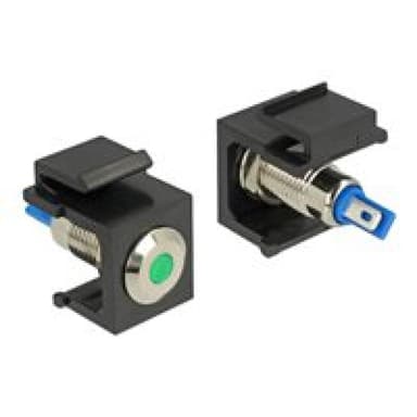 DELOCK Keystone LED Grün 6 V flach bk