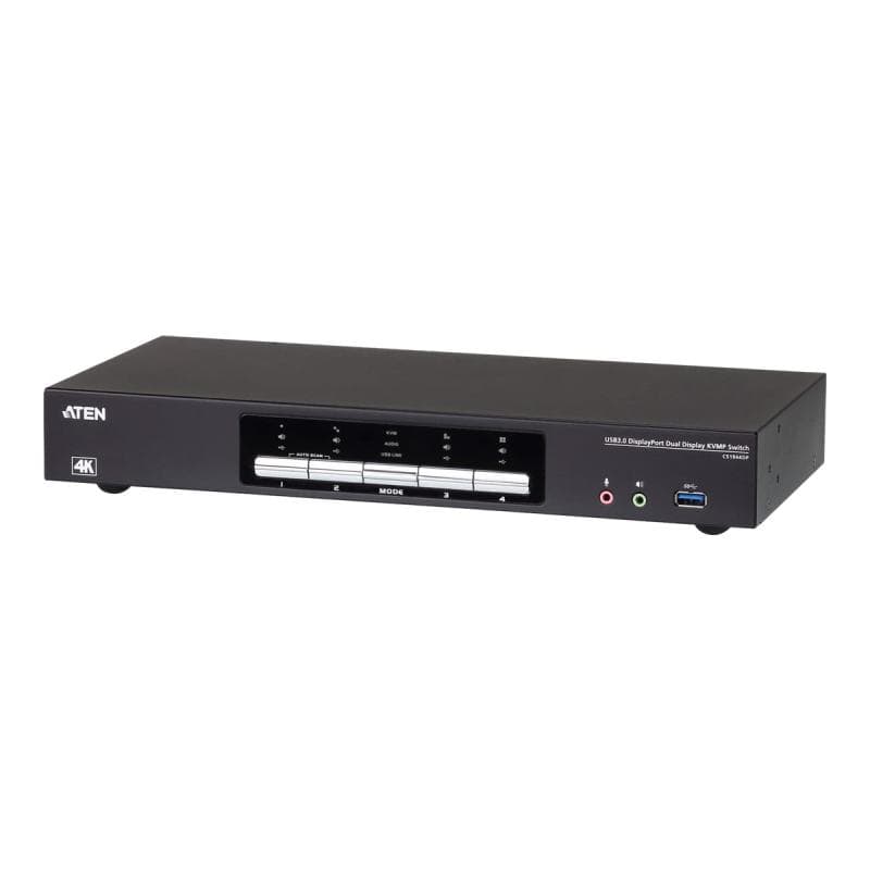 ATEN CS1944DP KVMP-Switch 4-fach, DisplayPort für 2 Displays 4K, USB 3.0, Audio