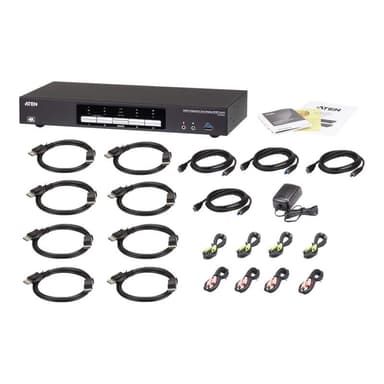ATEN CS1944DP KVMP-Switch 4-fach, DisplayPort für 2 Displays 4K, USB 3.0, Audio