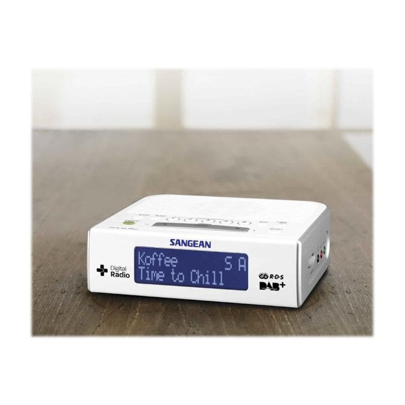 SANGEAN DCR-89+ DAB+ Radiowecker AUX, DAB+, UKW Weiß