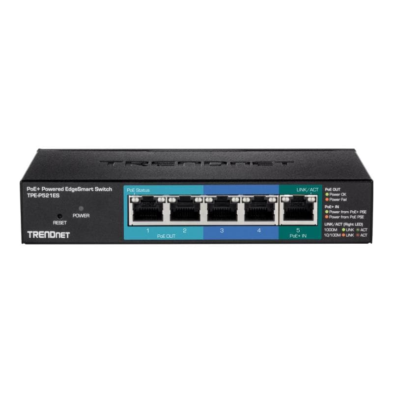 TRENDNET Switch  5-Port Gbit EdgeSmart PoE+ 18 W Metall