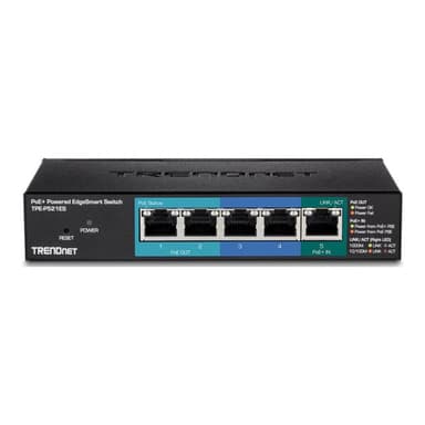 TRENDNET Switch  5-Port Gbit EdgeSmart PoE+ 18 W Metall