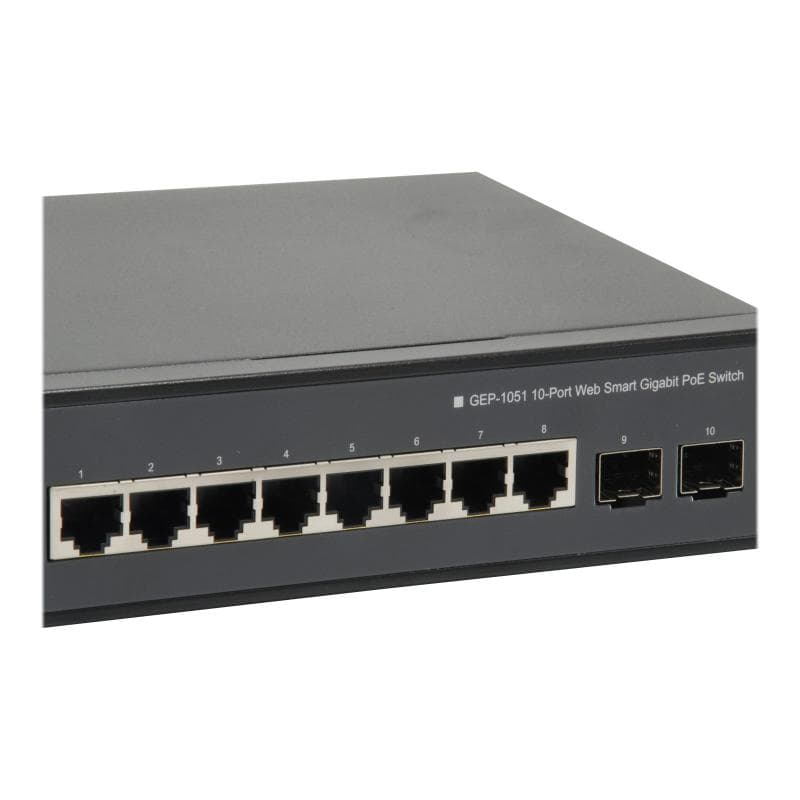 LEVEL ONE LevelOne Switch 8x PoE GEP-1051      2xGSFP 70W