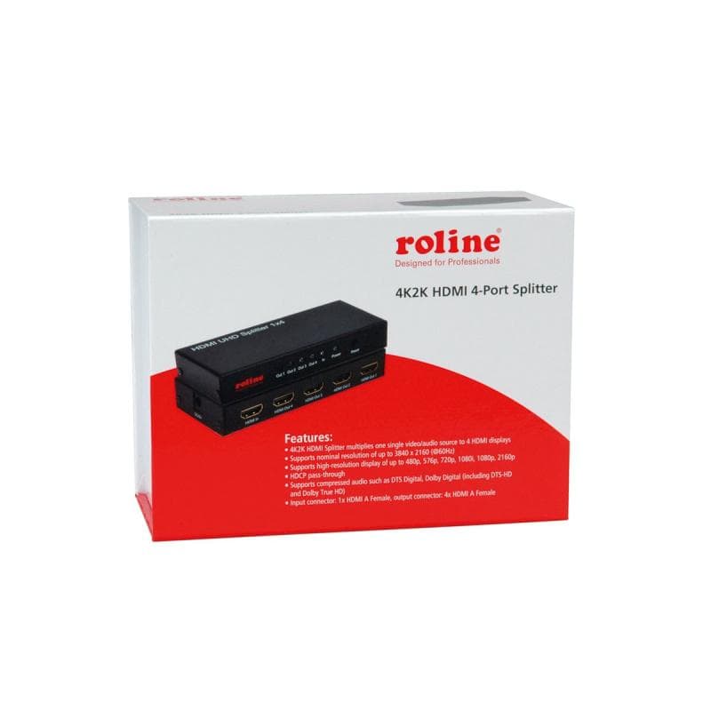 ROLINE 4K2K HDMI Video Splitter 4 Ports