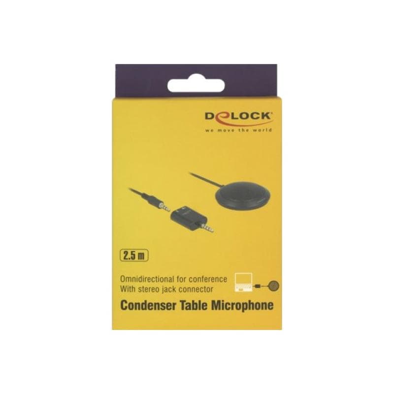 DELOCK Tisch Mikrofon m. 3,5mm Klinkenst | 3 Pin