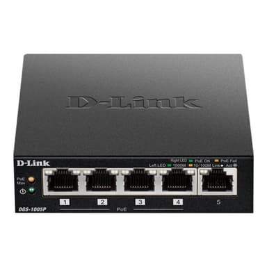 D-LINK 5-Port Desktop PoE+ Switch