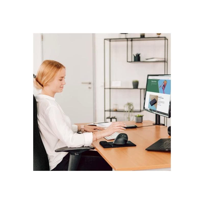 HAMA Vertical Ergonomic - Maus - ergonomisch - Für Rechtshänder - optisch - 6 Tasten - kabelgebunden