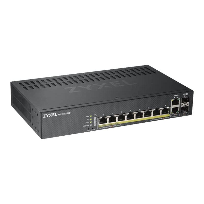 ZYXEL Switch  8x GE GS1920-8HPV2 PoE+