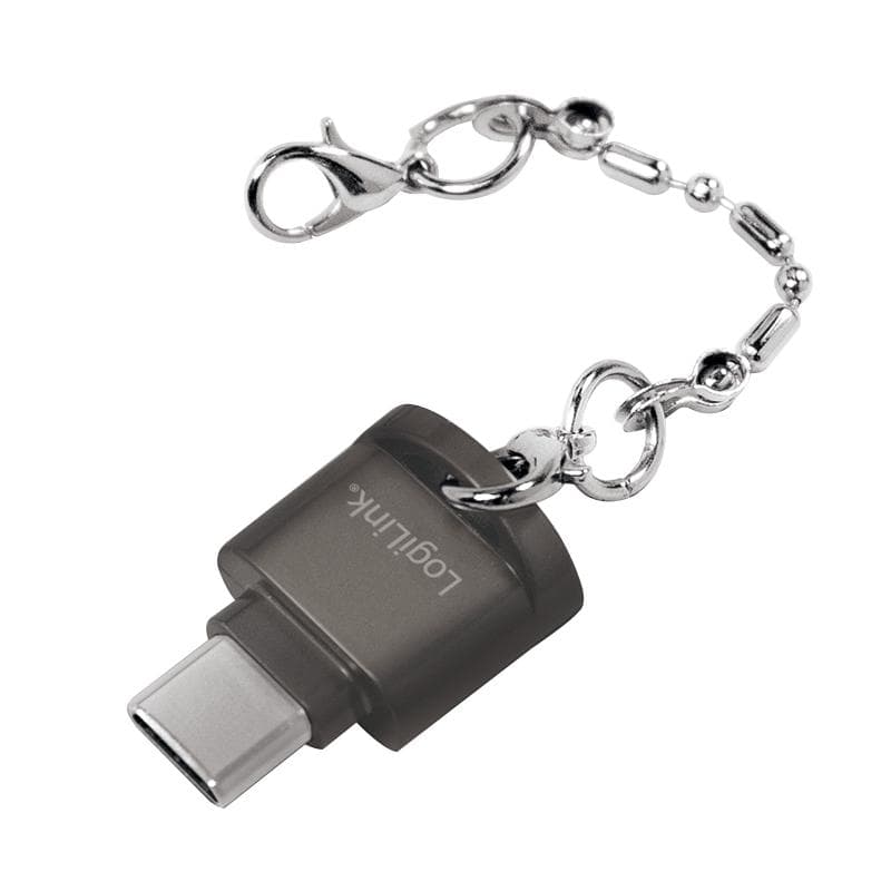 LOGILINK USB 2.0 Card Reader als Schlüsselanhänger, schwarz Mini-Format