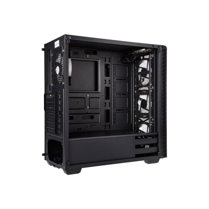 COOLINK Observatory RGB Midi-Tower, Tempered Glass - schwarz Wind