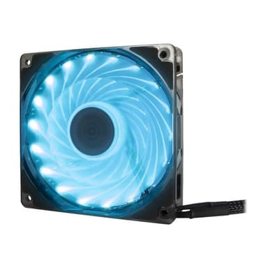 INTERTECH L12025 - 120mm AURA RGB 1500U/min 18 RGB-LED Y-Anschluss fuer 12V-RGB-Mainboards gummiert